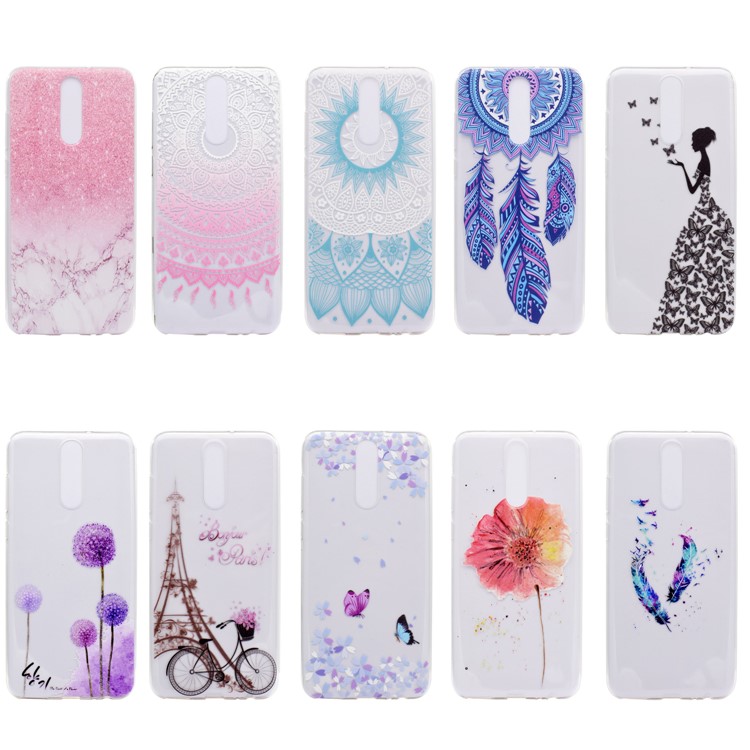 For Huawei Mate 10 Lite / nova 2i / Maimang 6 / Honor 9i (India) Pattern Printing Soft TPU Cell Phone Case - Two Butterflies-6