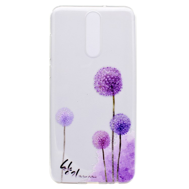 For Huawei Mate 10 Lite / nova 2i / Maimang 6 / Honor 9i (India) Pattern Printing Soft TPU Cell Phone Shell - Purple Dandelions-2