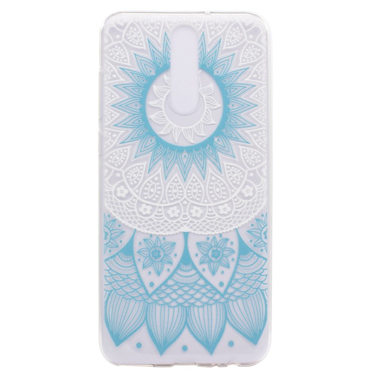 For Huawei Mate 10 Lite / nova 2i / Maimang 6 / Honor 9i (India) Pattern Printing Soft TPU Cell Phone Casing Cover - Blue Mandala-2