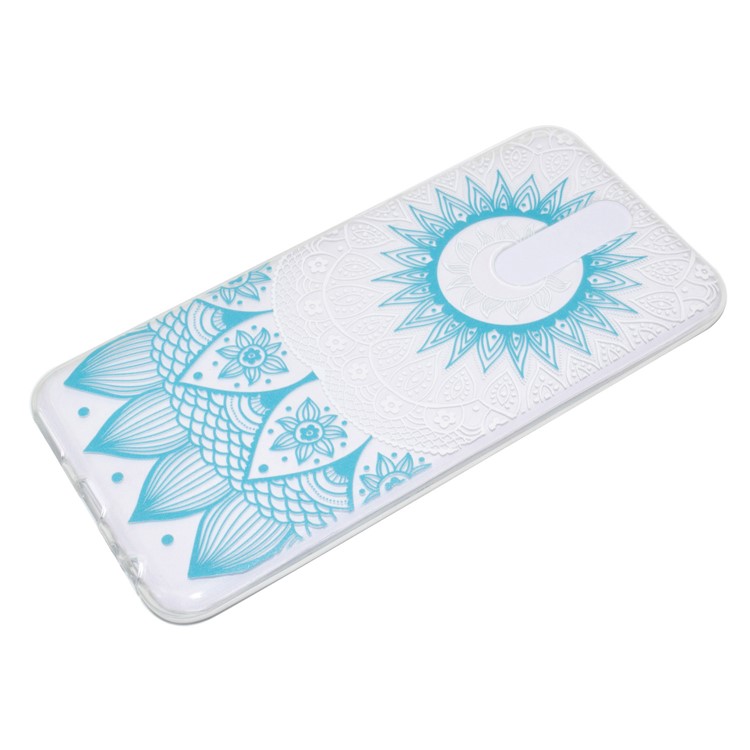 For Huawei Mate 10 Lite / nova 2i / Maimang 6 / Honor 9i (India) Pattern Printing Soft TPU Cell Phone Casing Cover - Blue Mandala-3
