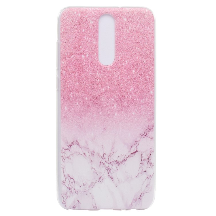For Huawei Mate 10 Lite / nova 2i / Maimang 6 / Honor 9i (India) Pattern Printing Soft TPU Phone Case - Pink Marble-2