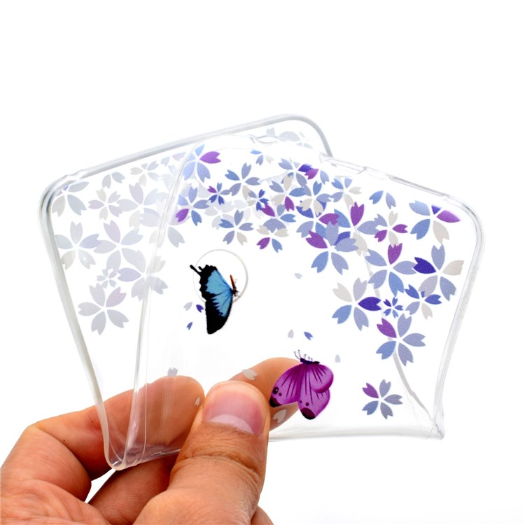 Ultra Thin Pattern Printing Soft TPU Case for Huawei Honor 7X - Butterfly and Flower-5