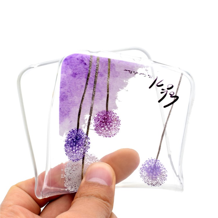 Ultra Thin Pattern Printing Soft TPU Cover for Huawei Honor 7X - Purple Dandelion-5