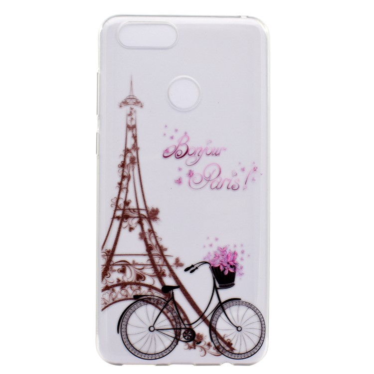 Ultra Thin Pattern Printing Soft TPU Shell for Huawei Honor 7X - Eiffel Tower-2