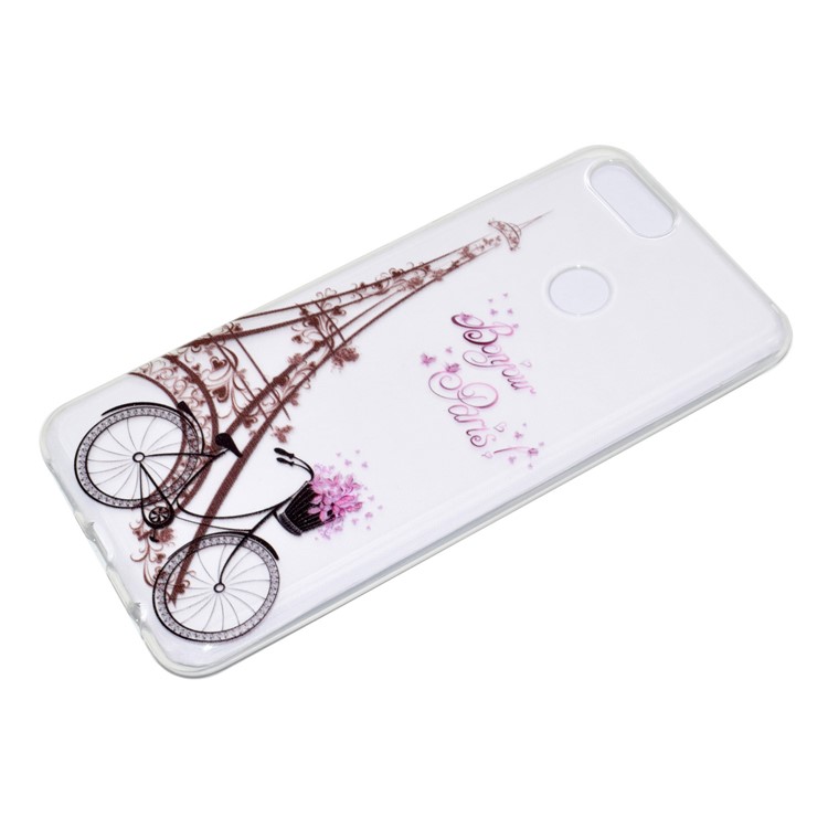 Ultra Thin Pattern Printing Soft TPU Shell for Huawei Honor 7X - Eiffel Tower-3