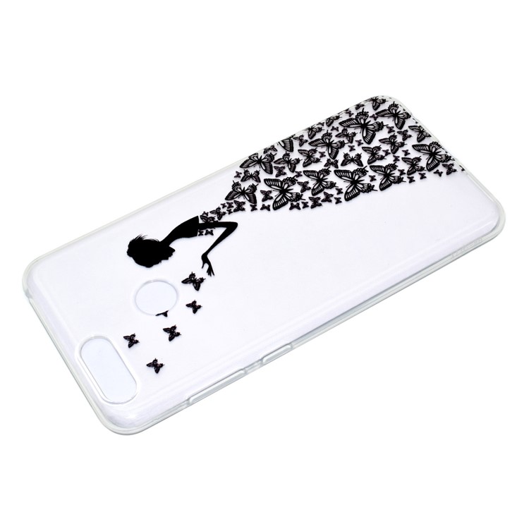 Ultra Thin Pattern Printing Soft TPU Casing for Huawei Honor 7X - Butterfly Girl-4