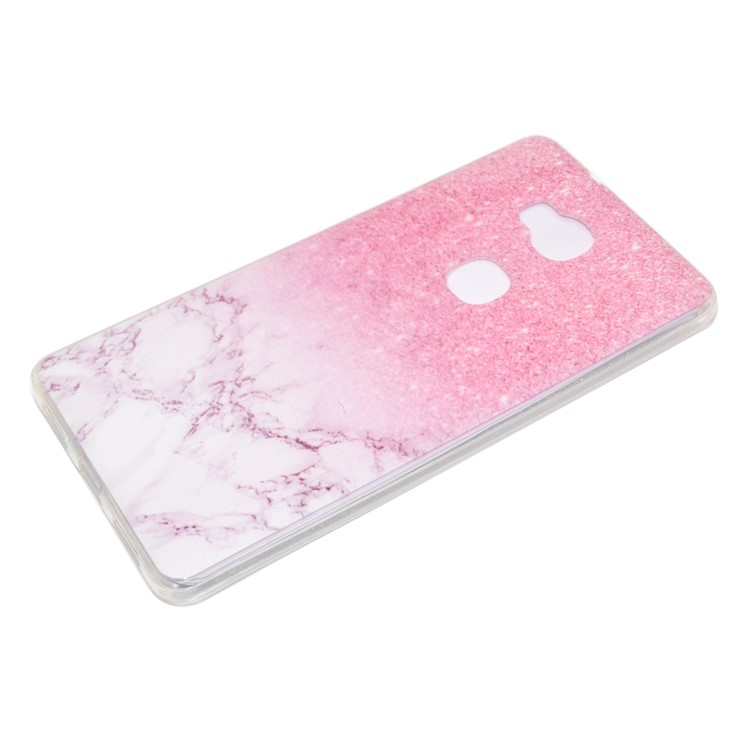 For Huawei Honor 5X/Honor Play 5X Patterned Ultra-thin TPU Mobile Phone Casing - Pink Marble-3