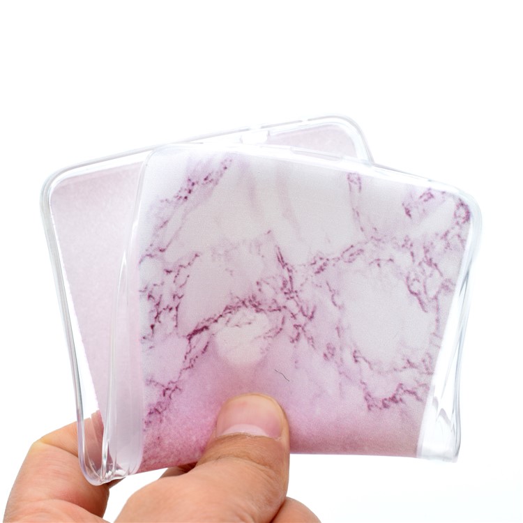 For Huawei Honor 5X/Honor Play 5X Patterned Ultra-thin TPU Mobile Phone Casing - Pink Marble-5
