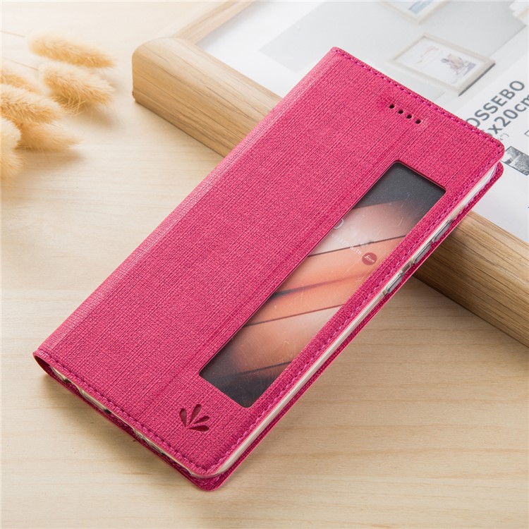 VILI DMX Folding Stand View Window Leather Phone Casing for Huawei Mate 10 Pro - Rose-1