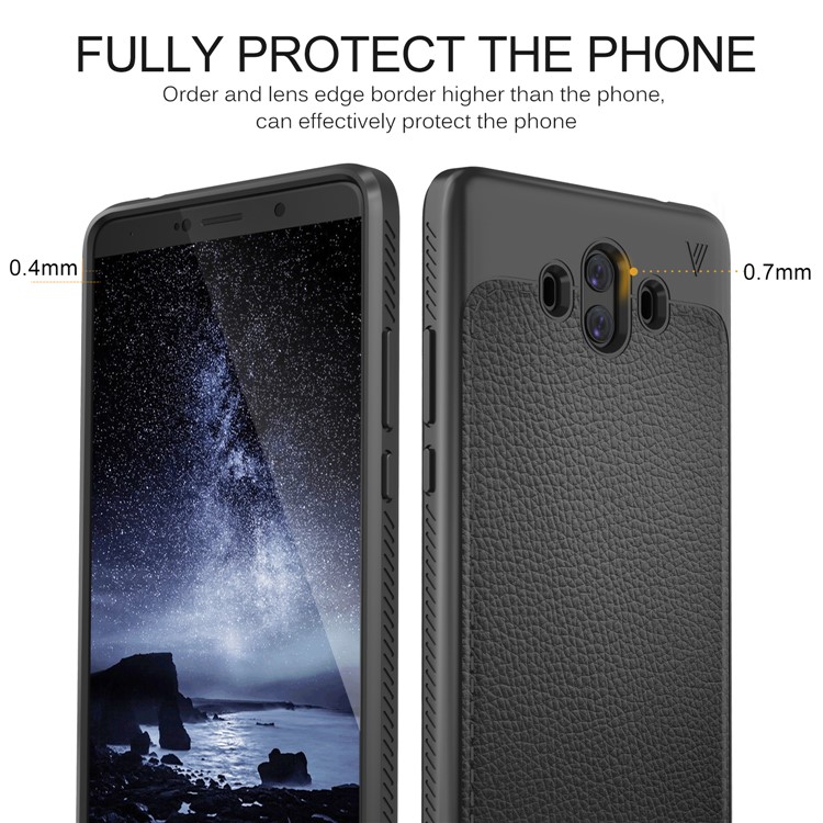 LENUO Gentlemen Series Soft TPU Case for Huawei Mate 10 - Black-6