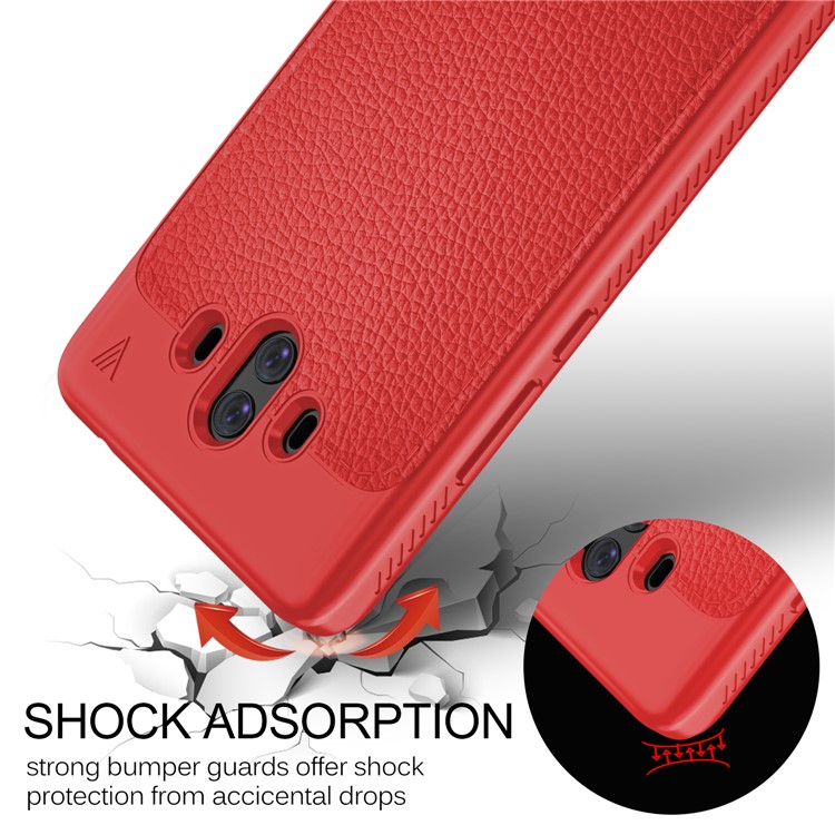 LENUO Gentlemen Series Soft TPU Phone Case for Huawei Mate 10 - Red-4