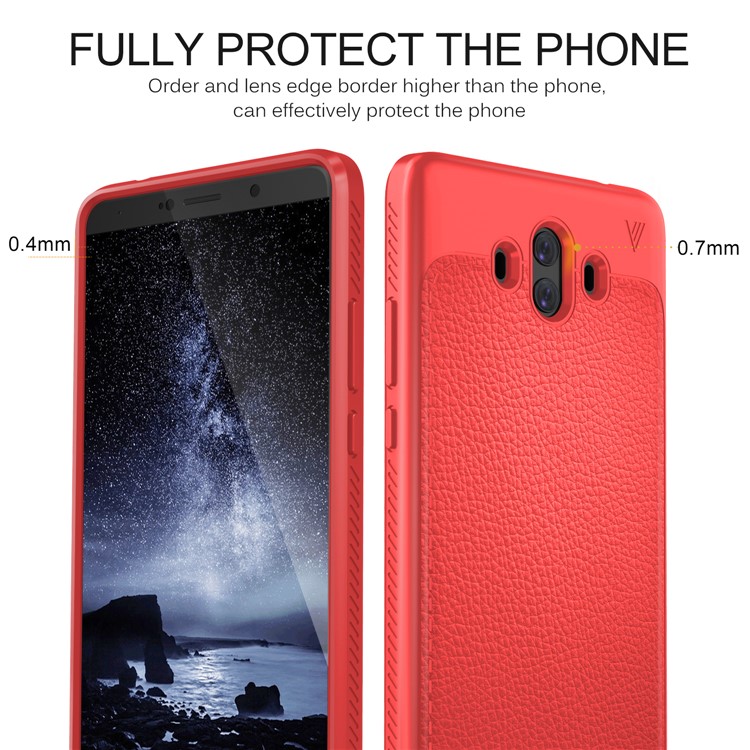 LENUO Gentlemen Series Soft TPU Phone Case for Huawei Mate 10 - Red-5
