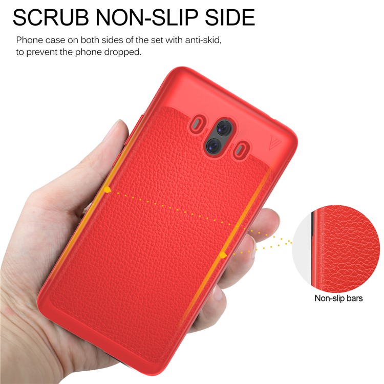 LENUO Gentlemen Series Soft TPU Phone Case for Huawei Mate 10 - Red-6