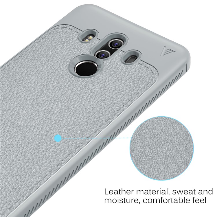 LENUO Gentlemen Series Soft TPU Phone Cover for Huawei Mate 10 Pro - Grey-4