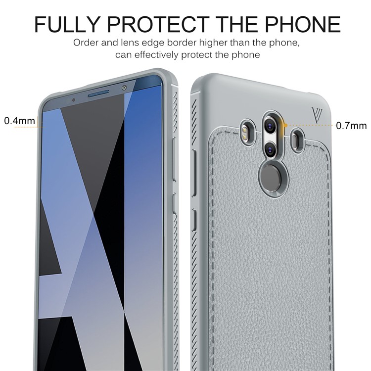 LENUO Gentlemen Series Soft TPU Phone Cover for Huawei Mate 10 Pro - Grey-6