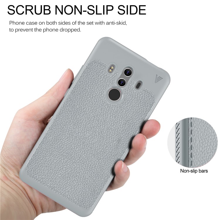 LENUO Gentlemen Series Soft TPU Phone Cover for Huawei Mate 10 Pro - Grey-7
