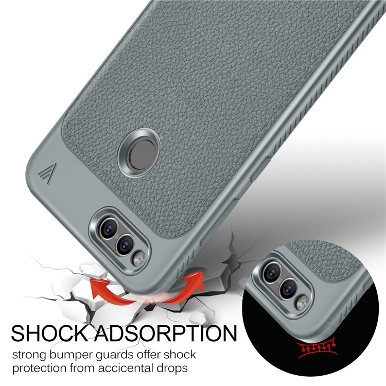 LENUO Gentlemen Series Soft TPU Phone Cover for Honor 7X - Grey-5