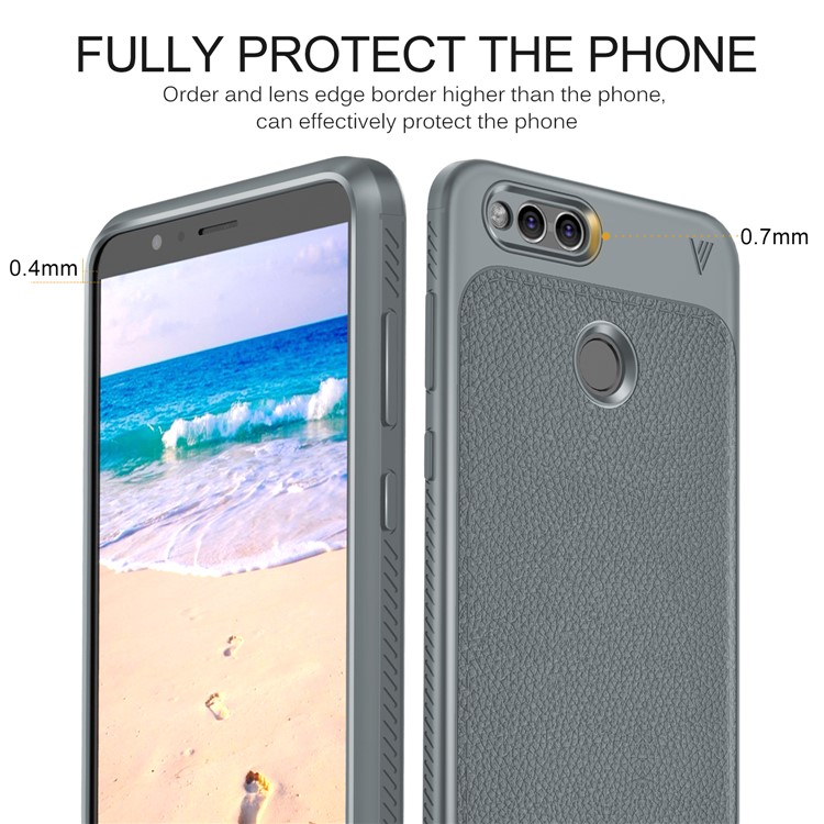 LENUO Gentlemen Series Soft TPU Phone Cover for Honor 7X - Grey-6