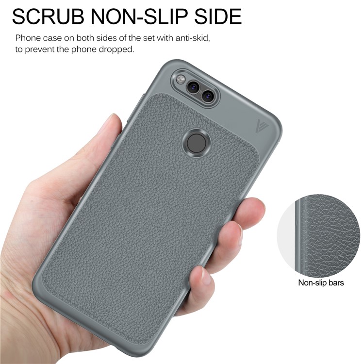 LENUO Gentlemen Series Soft TPU Phone Cover for Honor 7X - Grey-7