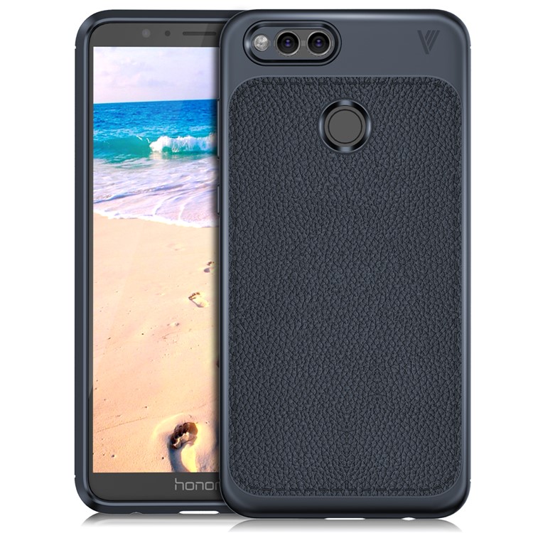 LENUO Gentlemen Series Soft TPU Phone Casing for Honor 7X - Dark Blue-2