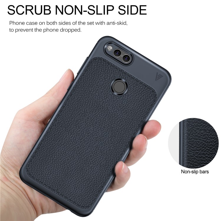 LENUO Gentlemen Series Soft TPU Phone Casing for Honor 7X - Dark Blue-7