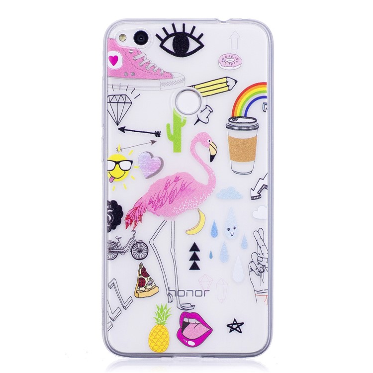 Pattern Printing TPU Case for Huawei P8 Lite (2017) / Honor 8 Lite - Crane Pattern-1