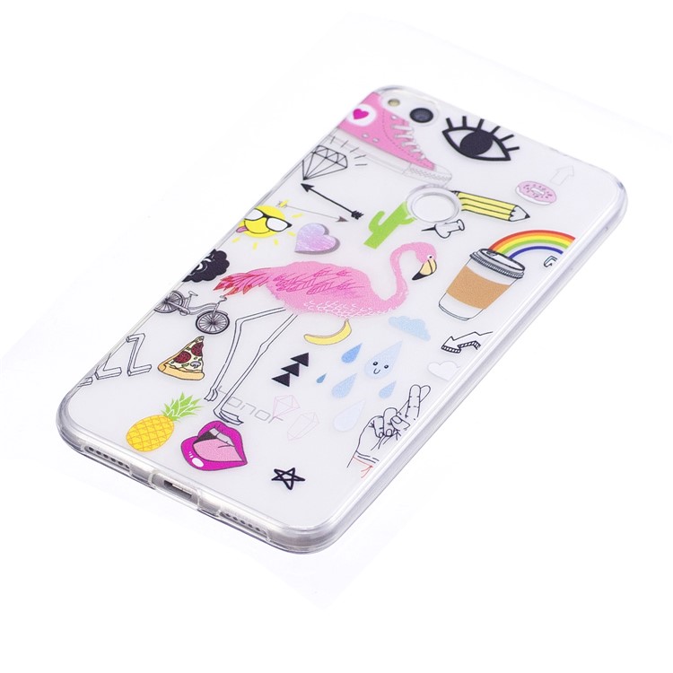 Pattern Printing TPU Case for Huawei P8 Lite (2017) / Honor 8 Lite - Crane Pattern-2