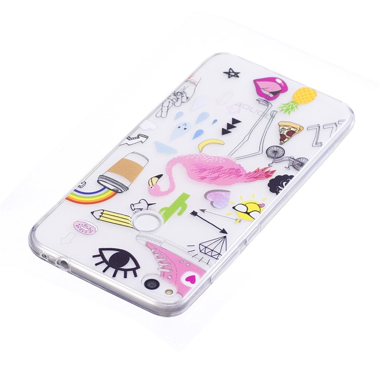 Pattern Printing TPU Case for Huawei P8 Lite (2017) / Honor 8 Lite - Crane Pattern-3