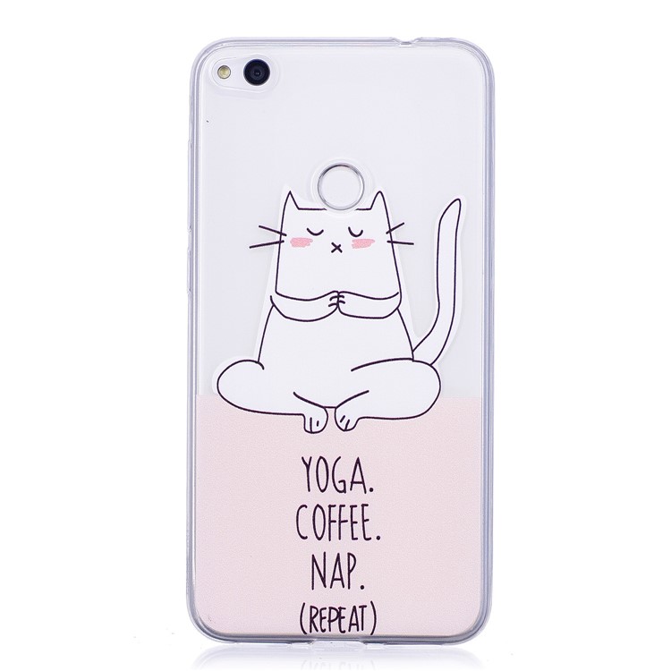 Pattern Printing TPU Gel Case for Huawei P8 Lite (2017) / Honor 8 Lite - Cartoon and English Characters-1