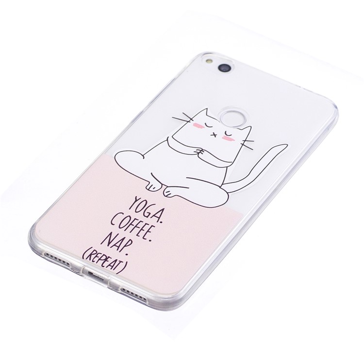 Pattern Printing TPU Gel Case for Huawei P8 Lite (2017) / Honor 8 Lite - Cartoon and English Characters-2