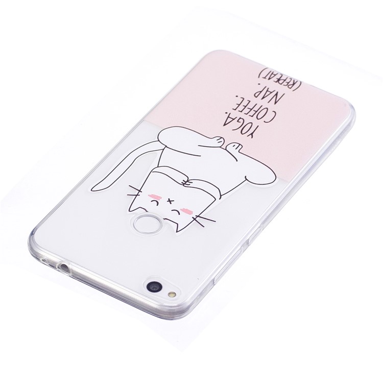 Pattern Printing TPU Gel Case for Huawei P8 Lite (2017) / Honor 8 Lite - Cartoon and English Characters-3