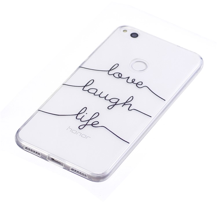 Pattern Printing TPU Mobile Phone Case for Huawei P8 Lite (2017) / Honor 8 Lite - English Characters-2