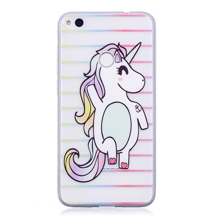 Pattern Printing TPU Gel Cover for Huawei P8 Lite (2017) / Honor 8 Lite - Unicorn Pattern-1