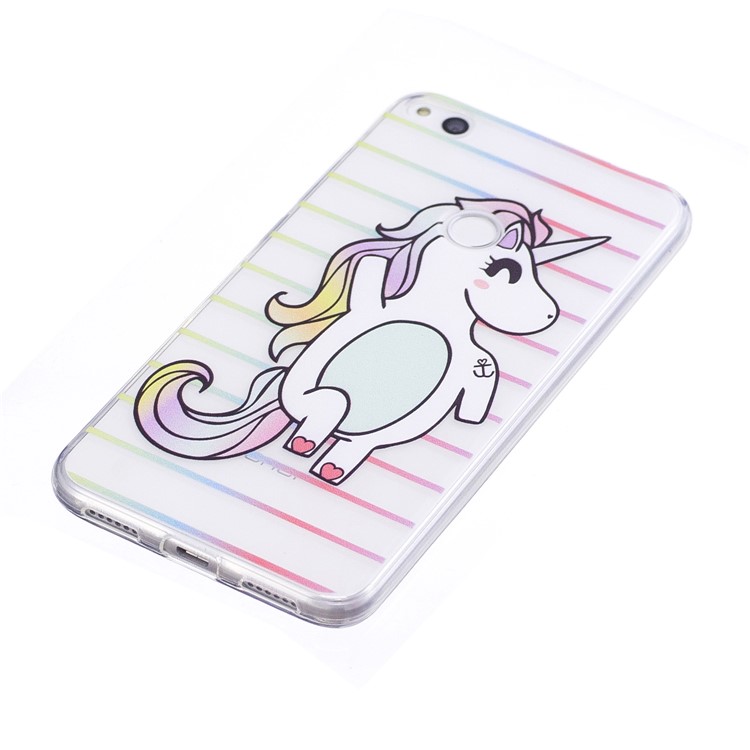 Pattern Printing TPU Gel Cover for Huawei P8 Lite (2017) / Honor 8 Lite - Unicorn Pattern-2