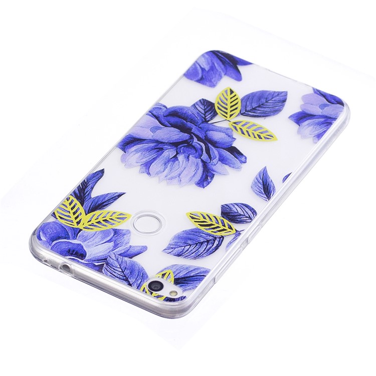 Pattern Printing TPU Soft Case for Huawei P8 Lite (2017) / Honor 8 Lite - Blue Flowers-3