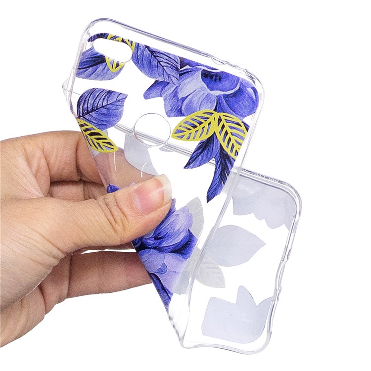 Pattern Printing TPU Soft Case for Huawei P8 Lite (2017) / Honor 8 Lite - Blue Flowers-4