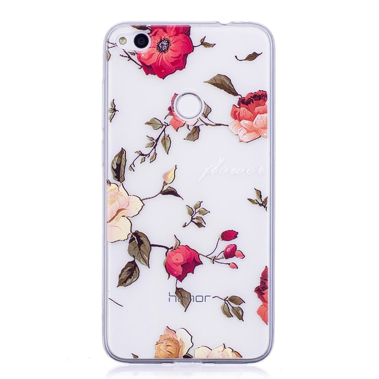 Pattern Printing TPU Shell Cover Case for Huawei P8 Lite (2017) / Honor 8 Lite - Vivid Flowers-1