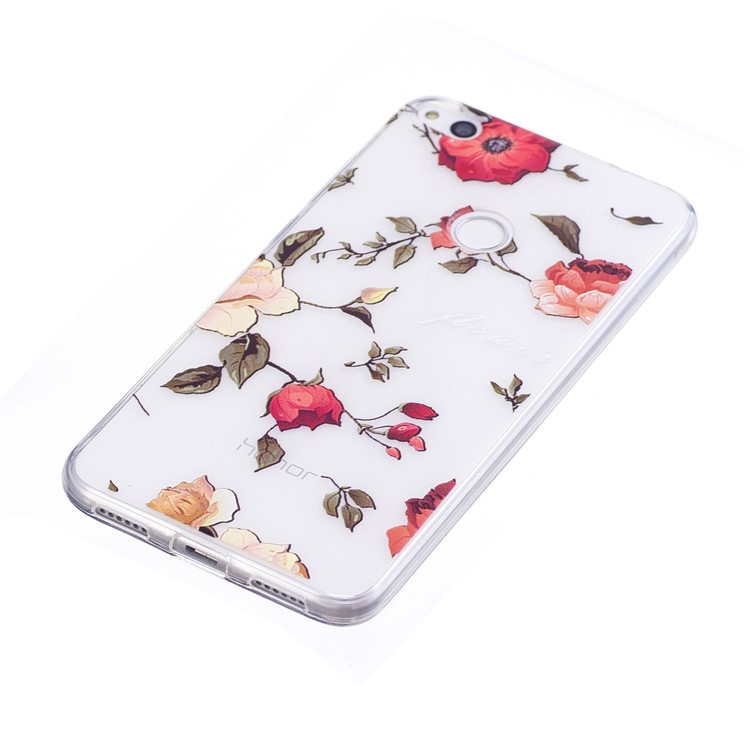 Pattern Printing TPU Shell Cover Case for Huawei P8 Lite (2017) / Honor 8 Lite - Vivid Flowers-2