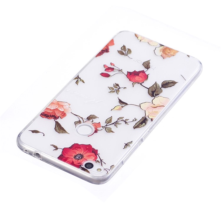 Pattern Printing TPU Shell Cover Case for Huawei P8 Lite (2017) / Honor 8 Lite - Vivid Flowers-3