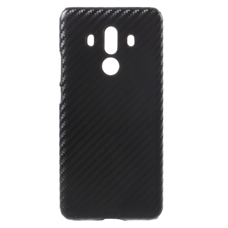 PU Leather Coated Hard PC Mobile Casing for Huawei Mate 10 Pro - Black Carbon Fiber Texture-1