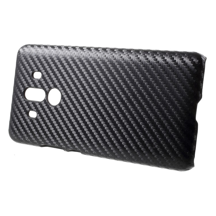PU Leather Coated Hard PC Mobile Casing for Huawei Mate 10 Pro - Black Carbon Fiber Texture-2