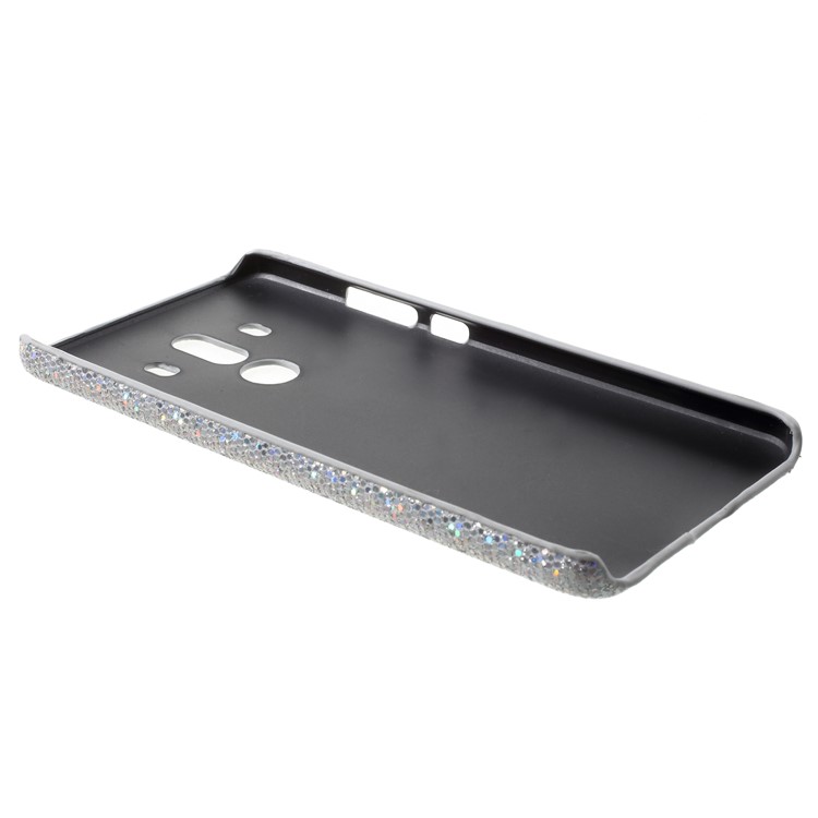 PU Leather Coated Hard PC Protection Cover for Huawei Mate 10 Pro - Silver Glittery Sequins-3
