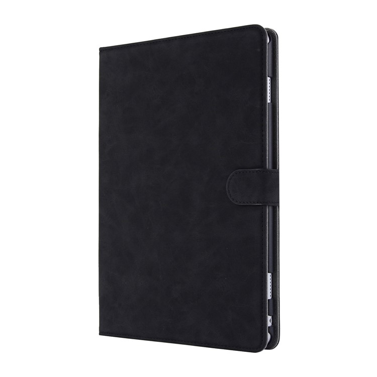 Retro Style Leather Flip Case for Huawei Honor Waterplay - Black-2