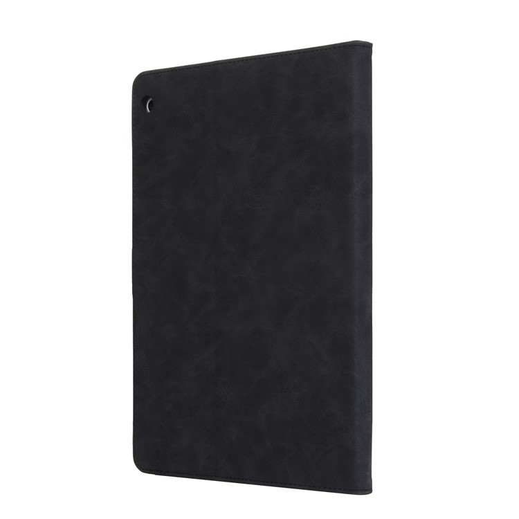 Retro Style Leather Flip Case for Huawei Honor Waterplay - Black-3