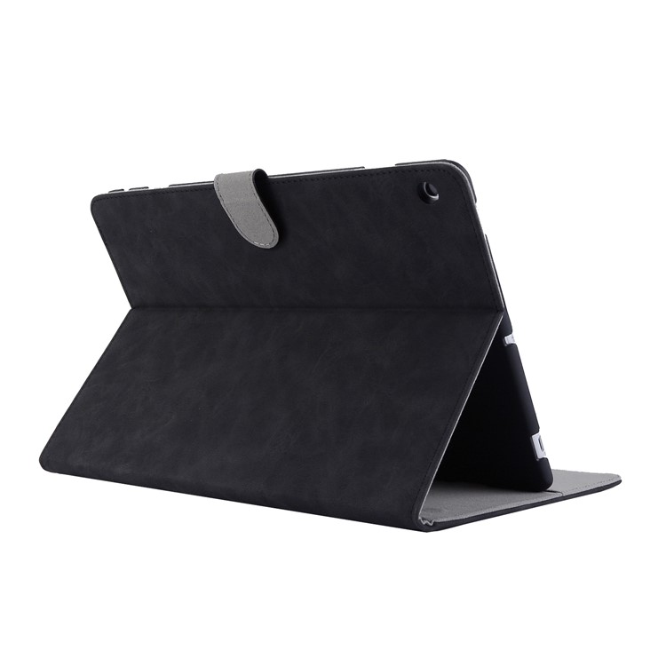 Retro Style Leather Flip Case for Huawei Honor Waterplay - Black-5