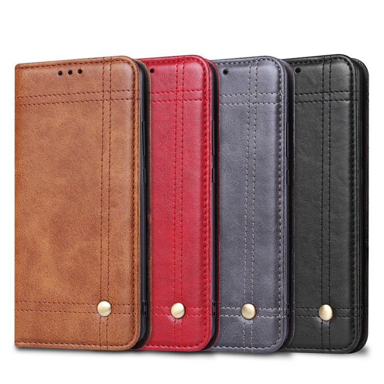 Magnetic Adsorption Vintage Wallet Leather Stand Case for Huawei Mate 10 Pro - Black-5