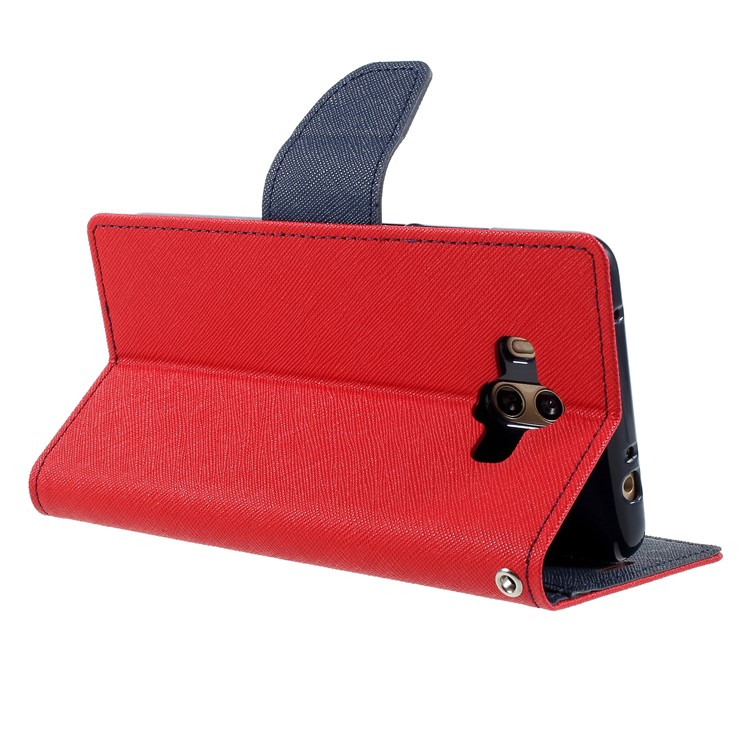 MERCURY GOOSPERY Fancy Diary Leather Folio Flip Casing for Huawei Mate 10 - Red-5