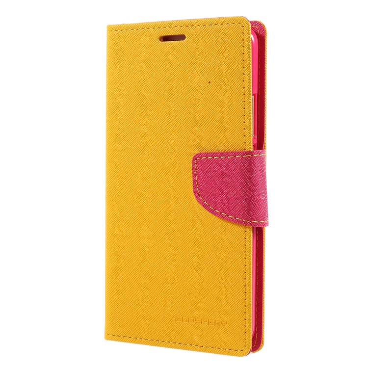 MERCURY GOOSPERY Fancy Diary Leather Folio Flip Phone Case for Huawei Mate 10 - Yellow-1