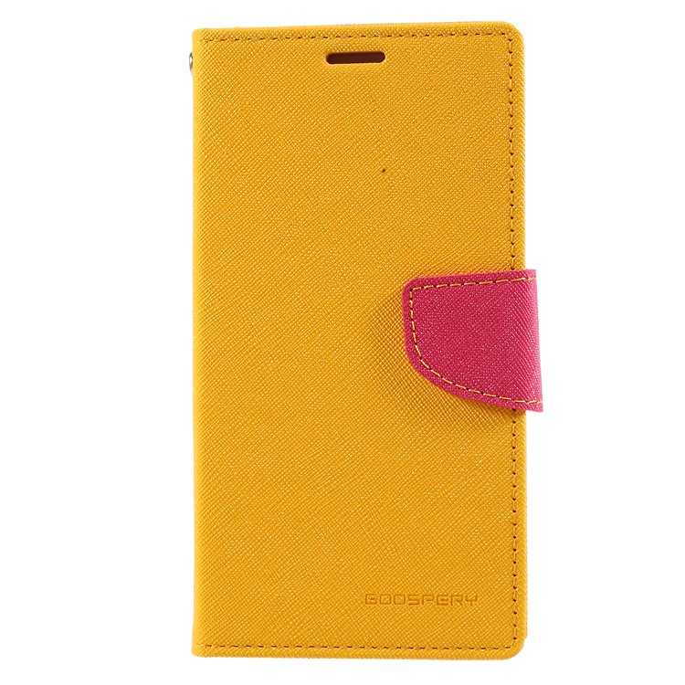 MERCURY GOOSPERY Fancy Diary Leather Folio Flip Phone Case for Huawei Mate 10 - Yellow-3