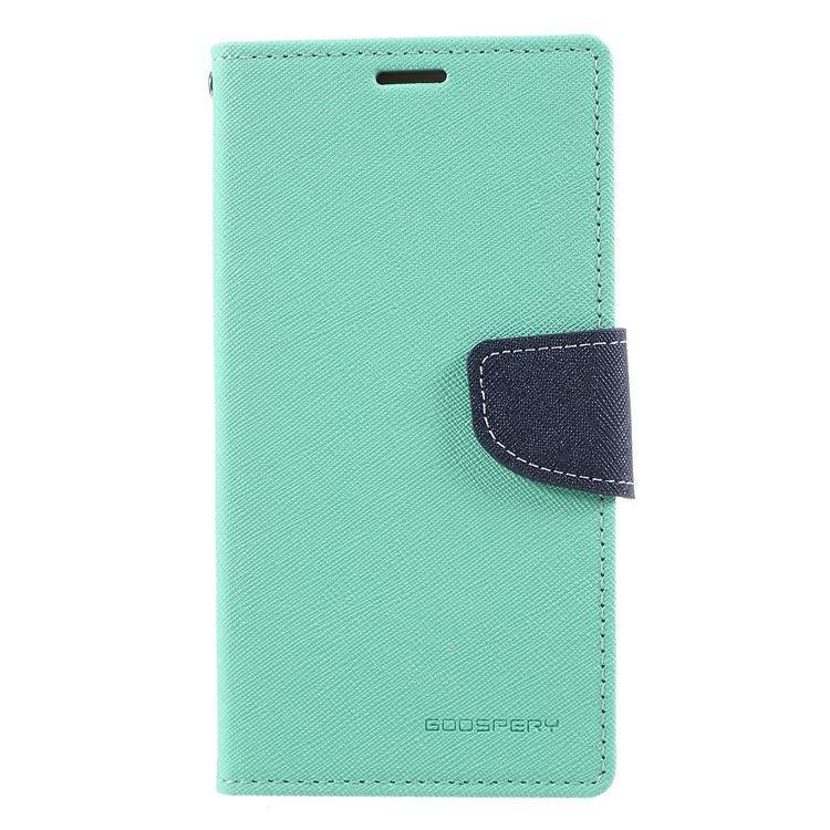 MERCURY GOOSPERY Fancy Diary Leather Folio Flip Phone Cover for Huawei Mate 10 - Cyan-3